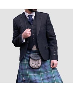 Veste en Tweed Gris Avec Gilet Veste Prince Charlie-Jacket Tailor