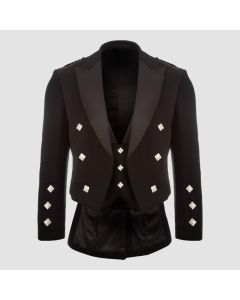 Veste Prince Charlie Pour Hommes, Gilet Noir-Jacket Tailor