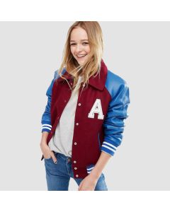 Veste Universitaire Pour Femmes en Laine ET Manches en Cuir-Jacket Tailor