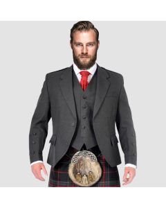 Veste ET Gilet en Tweed Arrochar Gris-jacket Tailor