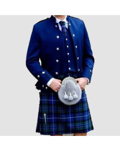 Veste ET Gilet Sheriffmuir Doublet Veste Kilt de Mariage Bleue-Jacket Tailor