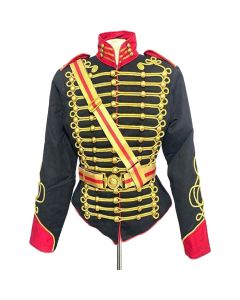 Veste Noire Pour Hommes, Veste De Cérémonie Des Officiers Hussards- Jacket Tailor