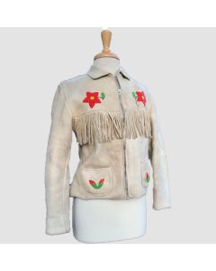 Veste en Cuir à Franges ET Perles Avec Fermeture ÉClair | Jacket Tailor