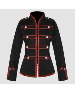 Veste Rouge ET Noire Gothique Défilé Militaire Gothique - Jacket Tailor