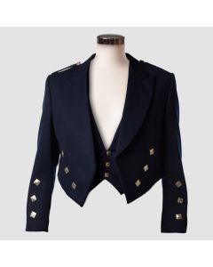 Veste Prince Charlie Pour Hommes, Gilet, Bleu Marine-Jacket Tailor