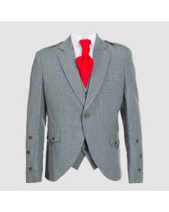 Veste Crail en Tweed Gris Clair Avec Gilet à 5 Boutons-jacket Tailor