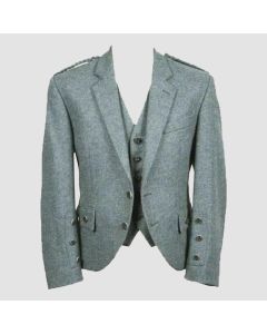 Veste ET Gilet Kilt Argyle en Laine Verte Lovat-jacket Tailor