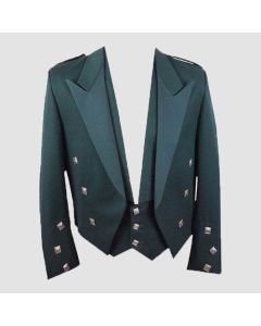 Veste Verte Prince Charlie Avec Gilet à 5 Boutons-Jacket Tailor