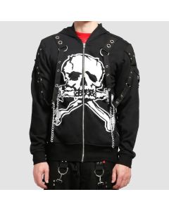 Sweat à Capuche Zippé Tripp NYC Mega Skull Noir-Jacket Tailor