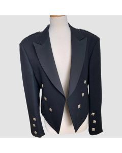 Veste Habillée Prince Charles en Pure Laine éCossaise Noire Pour Homme-Jacket Tailor