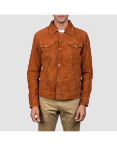 Veste Camionneur en Daim Marron ÉTalon | Jacket Tailor