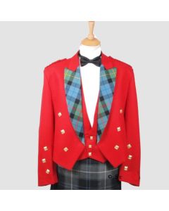 Veste Prince Charlie Rouge ET Gilet à 3 Boutons-Jacket Tailor