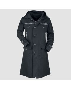 Trench MI-Long Uhip Noir de Jais-Jacket Tailor