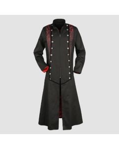 Manteau Avec Motif Brocart Manteaux Noir Par Gothicana-Jacket Tailor