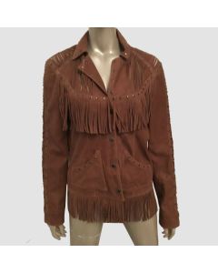 Veste Western Criminelle à Franges en Cuir Suédé Pour Femmes Faite à la Main | Jacket Tailor