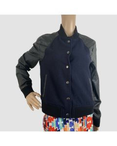 uRBAN oUTFITTERS bY cORPUS jUNIOR - vESTE UNIVERSITAIRE NOIRE BLEU MARINE-jacket Tailor