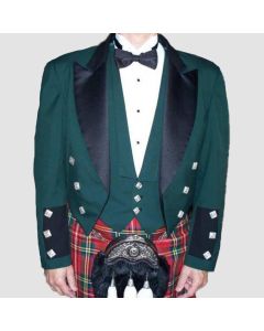 Gilet Vert Prince Charlie Kilt Jacket Sur Mesure-jacket Tailor