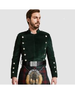 Veste Kilt en Velours Noir Montrose-Jacket Tailor
