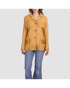 Veste en Peau de Daim Tan Fringe Vintage Bohol Hippie ET Manteau en Cuir | Jacket Tailor