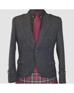 Veste de Kilt de Mariage en Laine de Tweed Gris éCossais Argyle-jacket Tailor