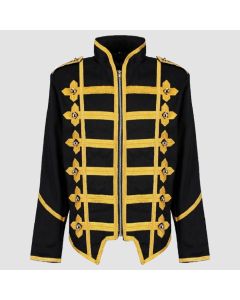 Veste de Parade Noire Steampunk Punk Militaire Mcr Batteur - Jacket Tailor