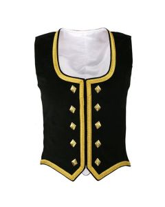 Gilet de Danse Highland en Laine Noire - | Jacket Tailor