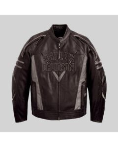 Veste en Cuir Marron Harley Davidson Pour Hommes  | Jacket Tailor
