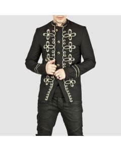 Veste à Crochet Napoléon Brodée D’or Faite à la Main Pour Hommes- Jacket Tailor
