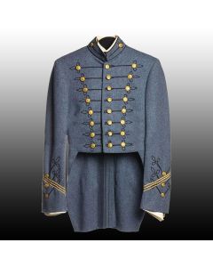 Civil War Style Military Jacket – Vintage Grey Hussar Uniform Coat by Jacket Tailor