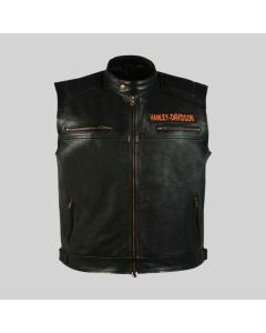 Gilet en Cuir Harley Davidson Classique ET ÉLégant-JACKETTAILOR