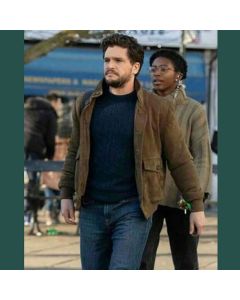 Veste en Cuir Kit Harington Eternals-Jacket Tailor