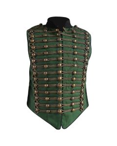 Gilet de Défilé Militaire Noir Passepoil Doré Tressé | Jacket Tailor