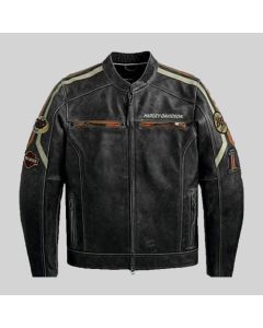Veste en Cuir Harley Davidson Couleur Noir Pour Homme | Jacket Tailor