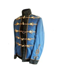 Vestes D’Uniforme Tunique D’Officiers Dolman Des Hussards Bleu Royal - Jacket Tailor