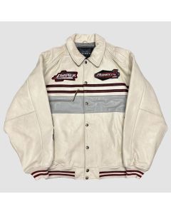 Men’s Avirex Racing Leather Varsity Jacket – Vintage Moto Bomber, Premium Lambskin Streetwear Biker Jacket