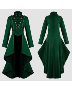 Femmes Gothique Steampunk Bouton Corset Costume Manteau Tailcoat Veste Pardessus- Jacket Tailor