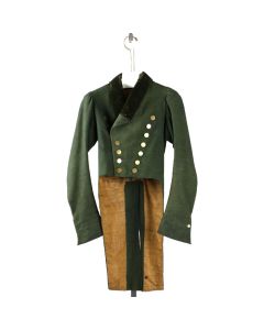 Manteau de Queue en Laine Vert Poitrine Pour Homme Des Années 1950- Jacket Tailor