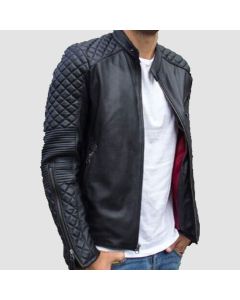 Café Racer Veste en Cuir Biker Noir Moto Homme Cuir Véritable | Jacket Tailor