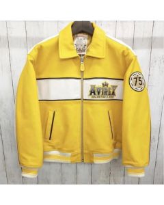 Avirex Couleur Jaune Ablators King Veste en Cuir L’Ultime Fait à la Main Chris-Jacket Tailor