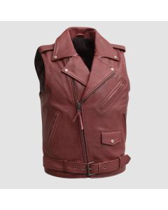 Roller - Gilet de Moto en Cuir Pour Homme-Jacket Tailor