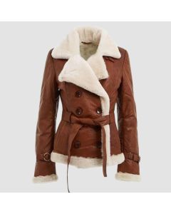 Veste Marron en Peau de Mouton Pour Femme | Jacket Tailor