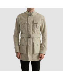 Veste en Daim Blanc Cassé Dolf  | Jacket Tailor
