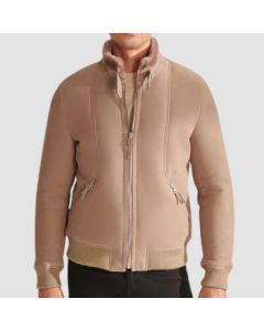 Blouson aviateur en cuir de mouton retourné B3 pour hommes | Jacket Tailor