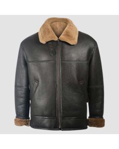 Blouson Homme Noir en Cuir de Mouton Shearling | Jacket Tailor