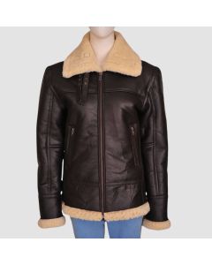 Blouson Aviateur en Peau de Mouton Pour Femme  | Jacket Tailor
