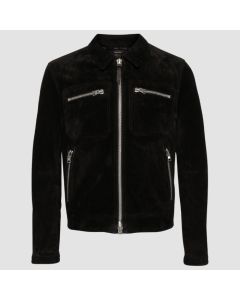 Veste Motard en Daim Noire  | Jacket Tailor
