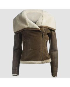 Veste en Cuir de Fourrure D’Aviateur Pour Femmes | Jacket Tailor