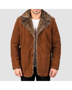 Manteau en Cuir Suédé Marron Furlong | Jacket Tailor