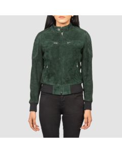 Blouson Aviateur en Daim Vert | Jacket Tailor