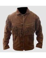 Veste en Cuir Suédé de Haute Qualité à Franges Western Cowboy Pour Hommes | Jacket Tailor